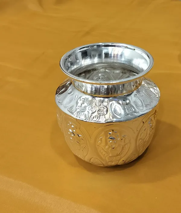 Germen_Silver_Plated_Embossed_Kalash_Pot