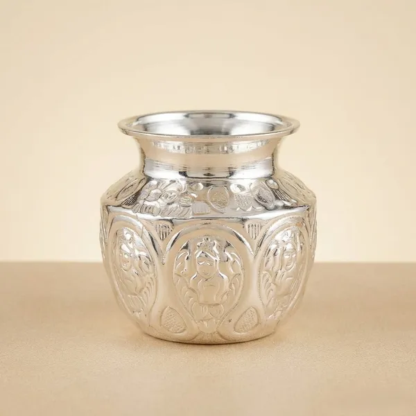 Germen_Silver_Plated_Embossed_Kalash_Pot