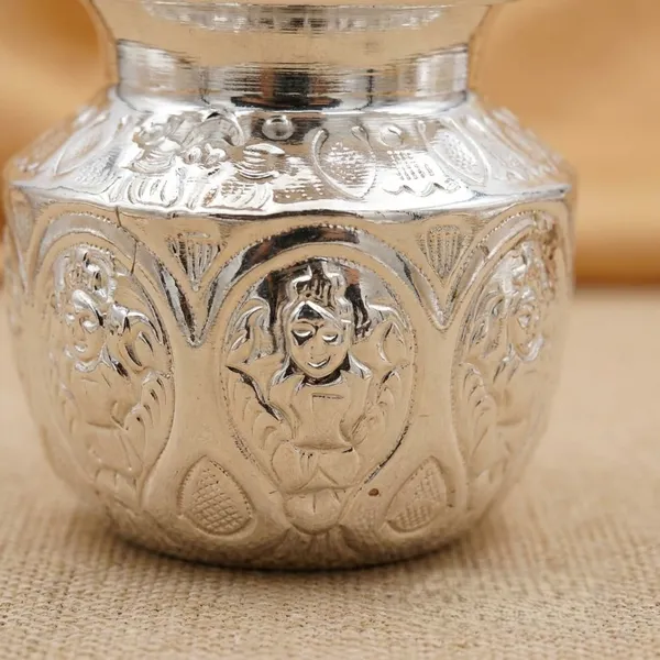 Germen_Silver_Plated_Embossed_Kalash_Pot