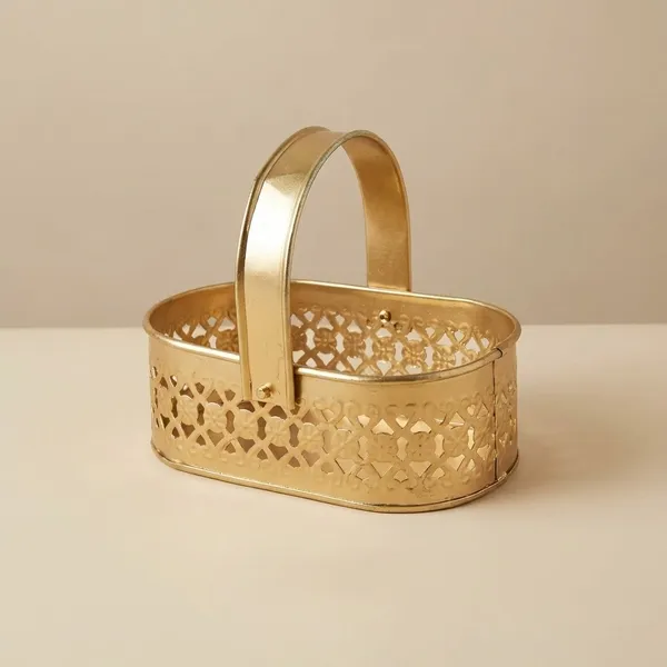 Germen_Silver_Decorative_Stainless_Steel_Basket_With_Handle
