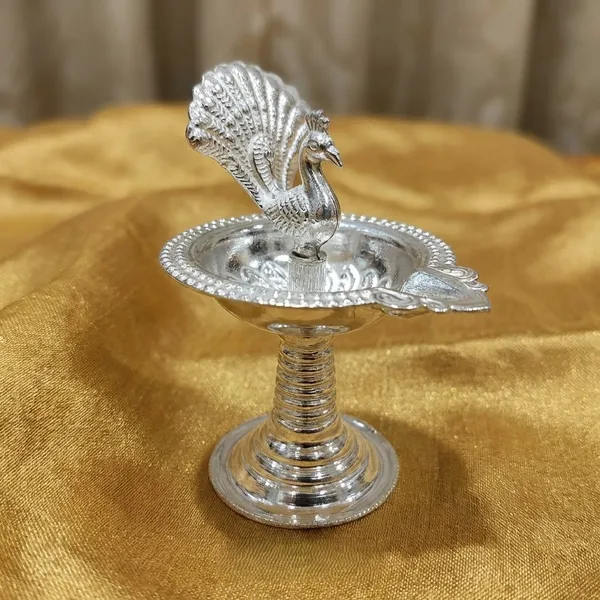 Germen_Silver_Toned_Peacock_Kumkum_Holder_Set_Pack_Of_2