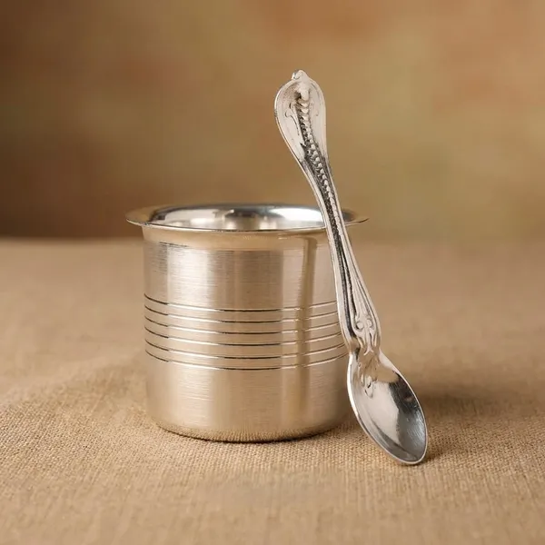 Germen_Silver_Glass_With_Spoon_Set_Traditional_Indian_Serving_Ware
