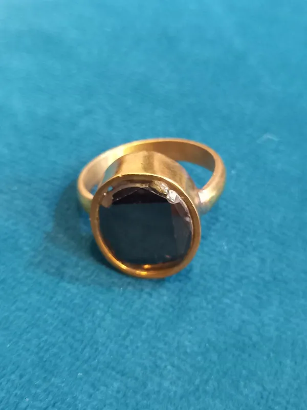 Gomed_(Hessonite)_Ring__Lab_Certified_Created,_Alloy_Metal