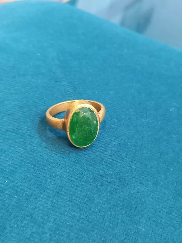 Emerald_(Panna)_Ring__Lab_Certified_Created,_Alloy_Metal