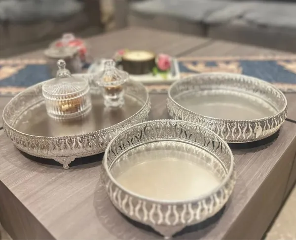 Set_Of_3_Decorative_Silver-Plated_Mirror_Trays_With_Ornate_Filigree_Borders