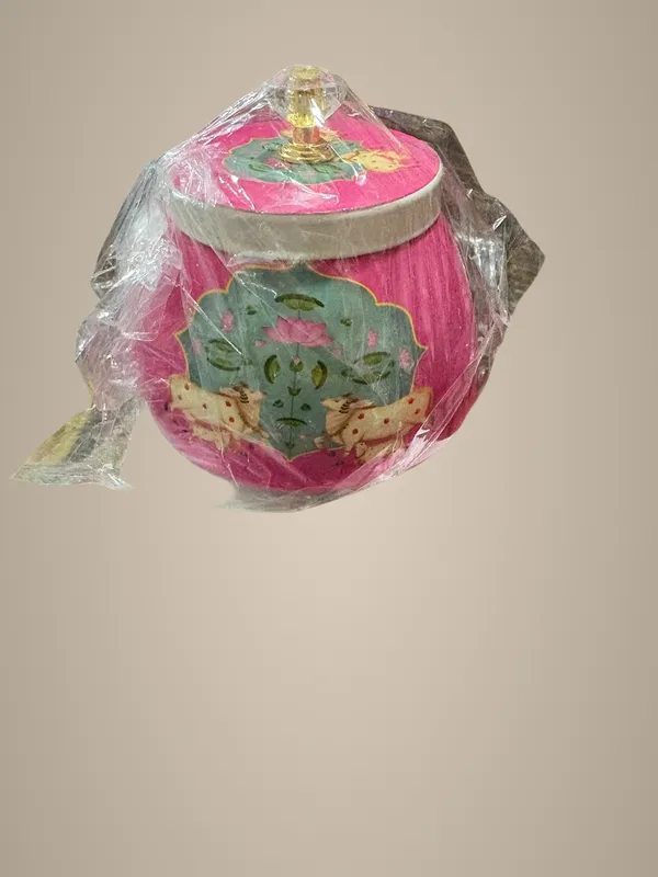 Pink_Decorative_Storage_Jar_With_Floral_Design