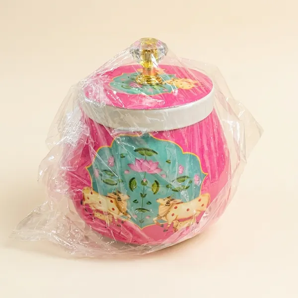 Pink_Decorative_Storage_Jar_With_Floral_Design