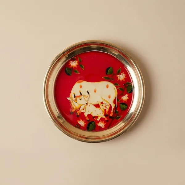 Lucky_Zodiac_Coin_Dish_-_Decorative_Metal_Plate_With_Floral_And_Ox_Design