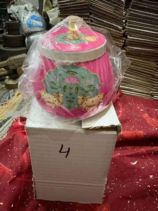 Pink_Decorative_Storage_Jar_With_Floral_Design