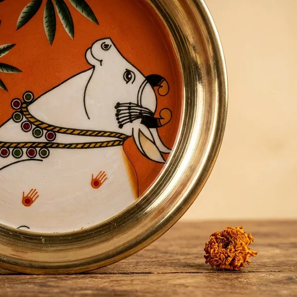 6_Inch_Orange_Kamdhenu_Palm_Brass_Thali