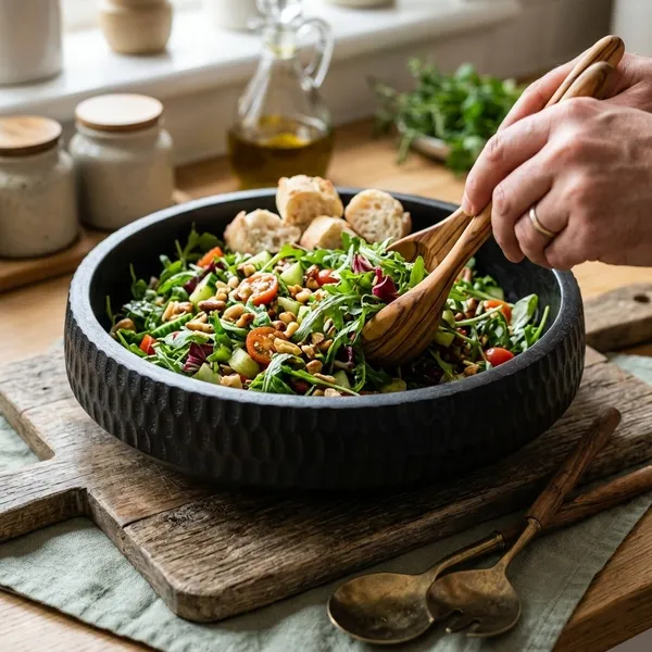 Round_Black_Textured_Wooden_Serving___Decorative_Bowl