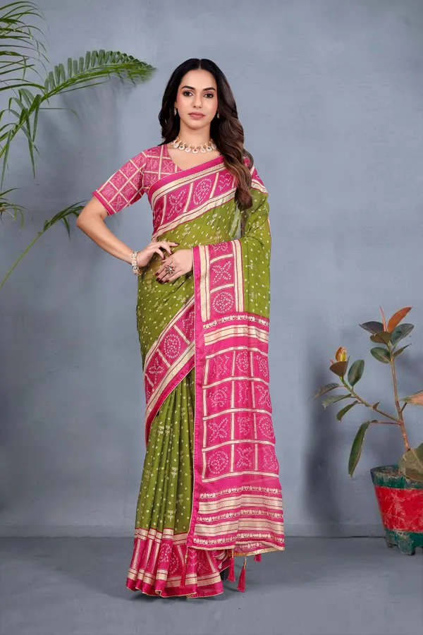 Ragreeti_Lifestyle_Heavy_Dul_Moss_Silk_Saree_|_Beautiful_Foil_Print_Design_with_Contrast_Piping