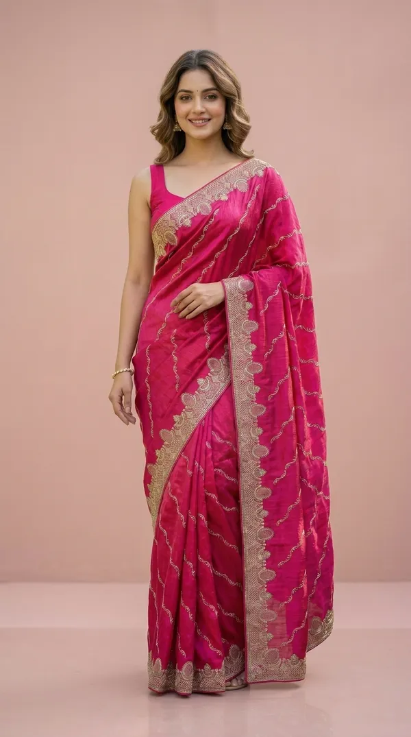 RAGREETI_Magenta_Tissue_Silk_Saree_with_Intricate_Embroidery_Work,_Traditional_Indian_Ethnic_Wear_for_Women_(pink)