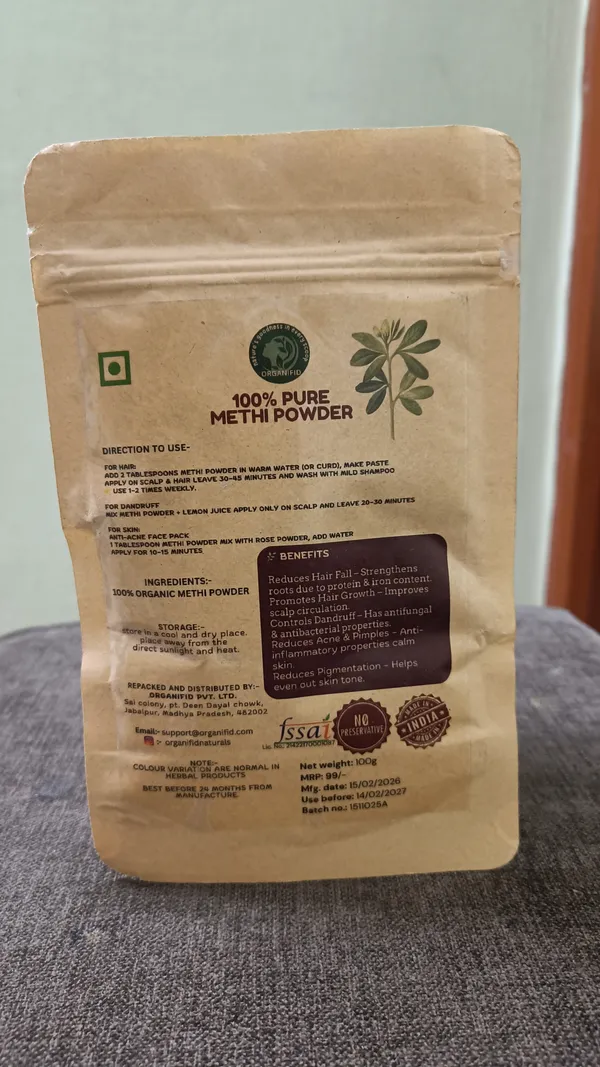 Premium_And_Organic_Methi_Powder_0.1_Kg