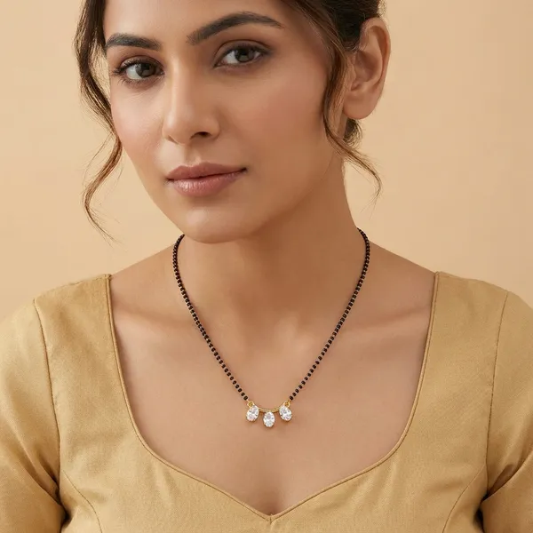 White_Beaded_Mangalsutra_Necklace