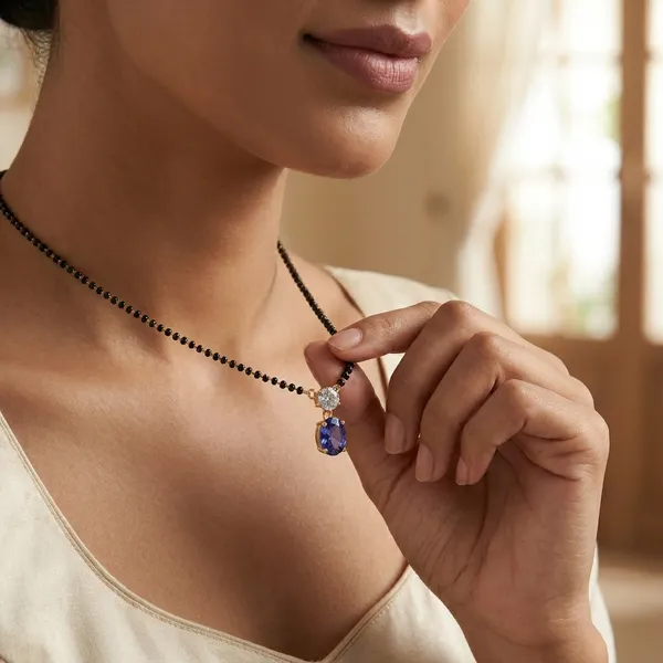 Dark_Blue_Beaded_Mangalsutra