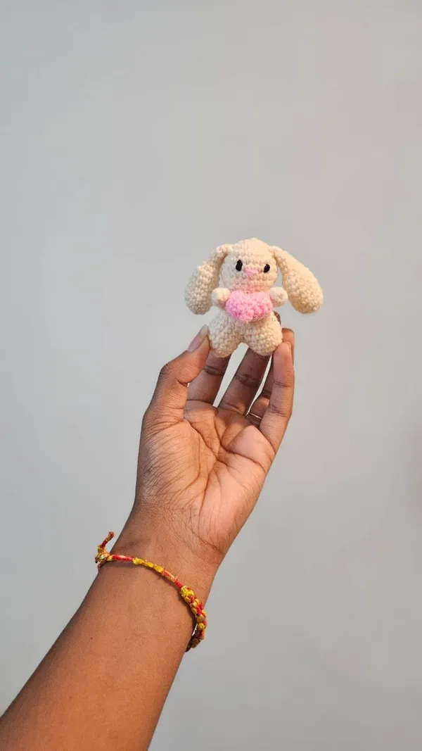Pink_Handmade_Crochet_Bunny_Soft_Toy_With_Fluffy_Heart_Mini_Amigurumi_Plush