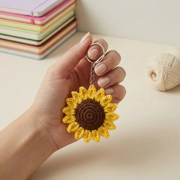 Multicolor_Handcrafted_Crochet_Keychain_Collection_Cute_Animal_&_Flower_Designs_Pack_Of_5