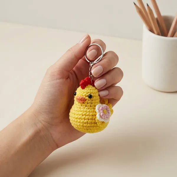 Multicolor_Handcrafted_Crochet_Keychain_Collection_Cute_Animal_&_Flower_Designs_Pack_Of_5