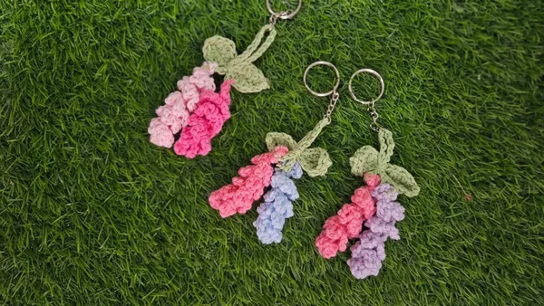 Pink_And_White_Handcrafted_Crochet_Grape_Bunch_Keychain_Set_Pack_Of_2