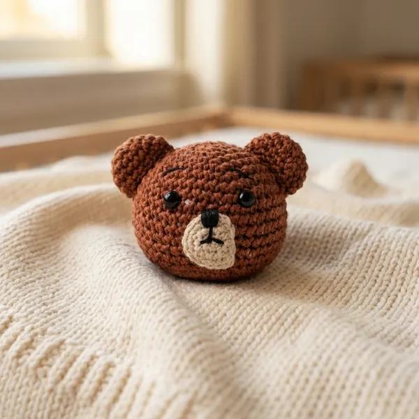 Brown_Handmade_Crochet_Bear_Head_Cute_Teddy_Bear_Amigurumi