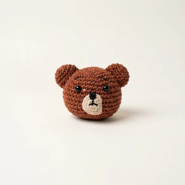 Brown_Handmade_Crochet_Bear_Head_Cute_Teddy_Bear_Amigurumi