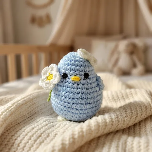Blue_Handmade_Crochet_Bird_With_Flower_Amigurumi_Soft_Toy