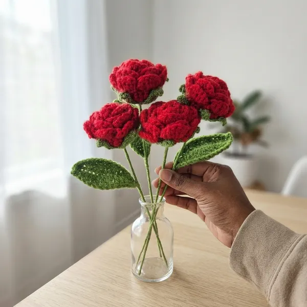 Red_Handmade_Crochet_Flower_Bouquet_Set_Of_4