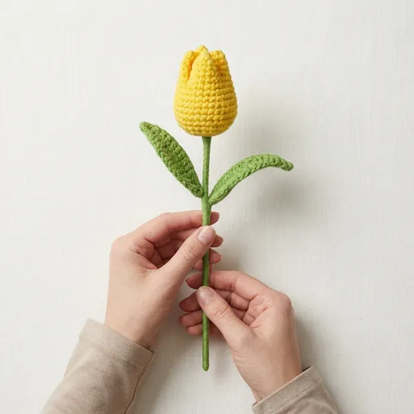 Yellow_Handcrafted_Crochet_Flower_Bouquet_Set_Decorative_Artificial_Floral_Arrangement