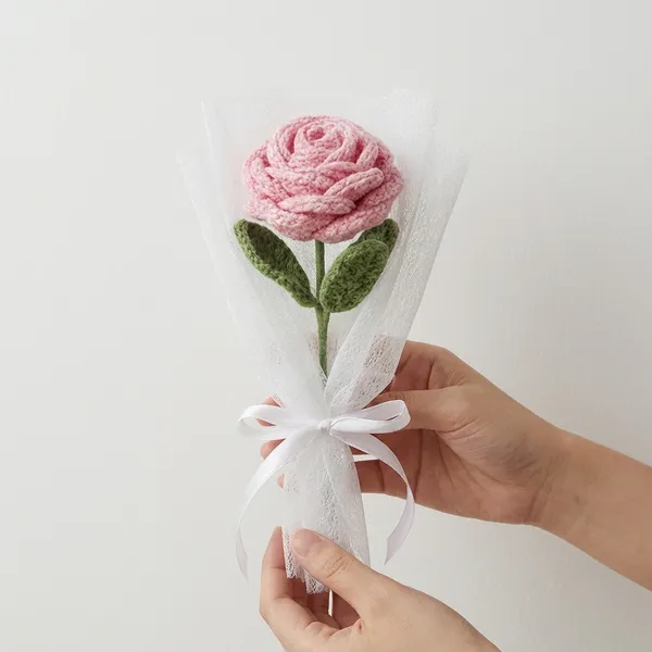 Pink_Handcrafted_Crochet_Flower_Bouquet_Collection_Decorative_Gift
