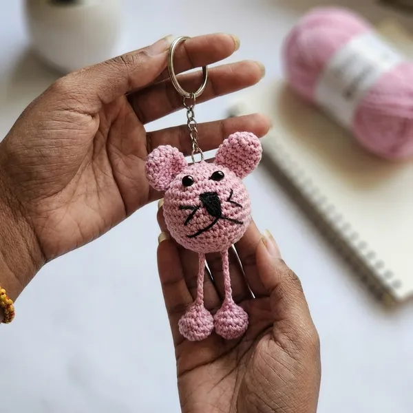 Multicolor_Handmade_Crochet_Cat_Keychain_Set_Pack_Of_3