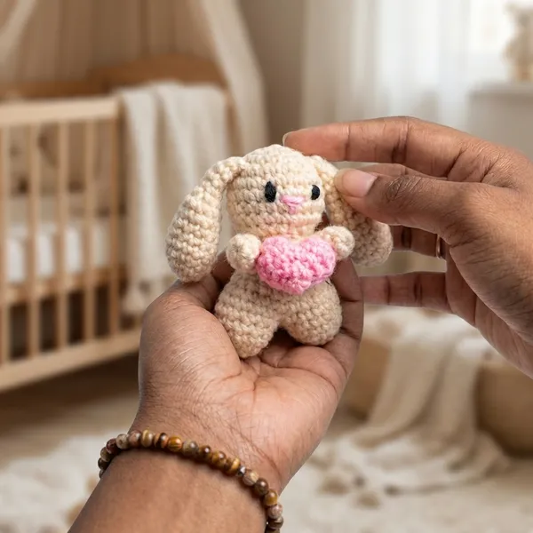 Pink_Handmade_Crochet_Bunny_Soft_Toy_With_Fluffy_Heart_Mini_Amigurumi_Plush