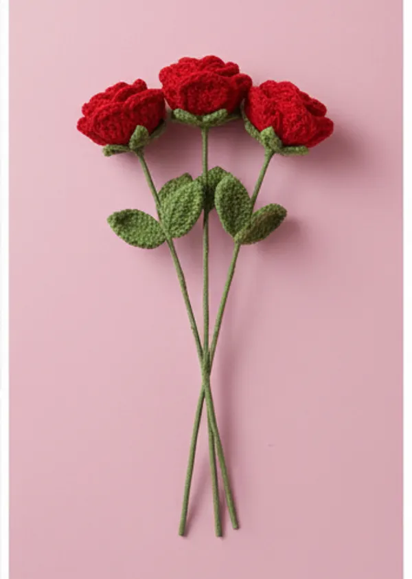 Red_Handcrafted_Crochet_Flower_Bouquet_Collection_Decorative_Gift_Set