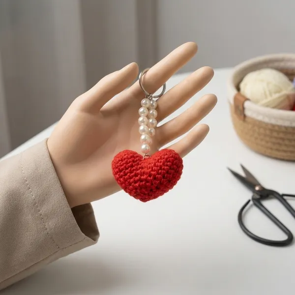 Multicolor_Handmade_Crochet_Heart_Keychains_Pack_Of_10