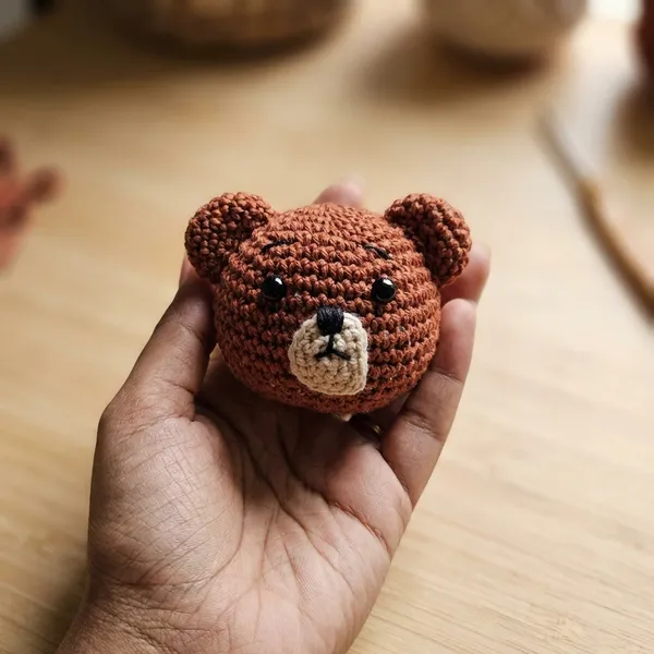 Brown_Handcrafted_Crochet_Bear_Head_Keychain