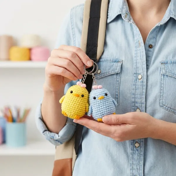 Multicolor_Handmade_Crochet_Bee_Keychains_Plush_Toy_Set_Of_10