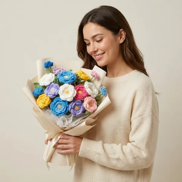 Multicolor_Handcrafted_Crochet_Flower_Bouquet_Collection_Pack_Of_3