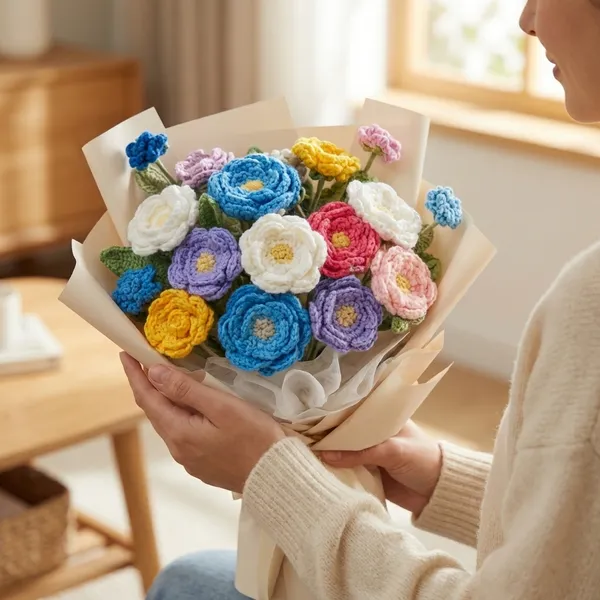 Multicolor_Handcrafted_Crochet_Flower_Bouquet_Collection_Pack_Of_3
