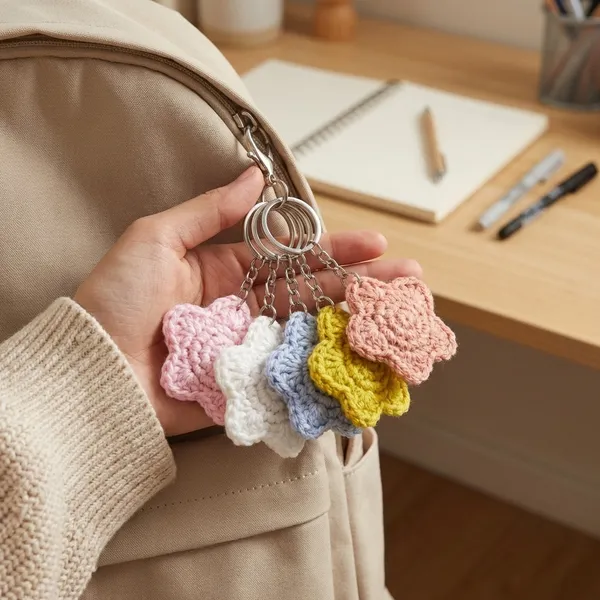 Multicolor_Handmade_Crochet_Star_Keychains_Pack_Of_4