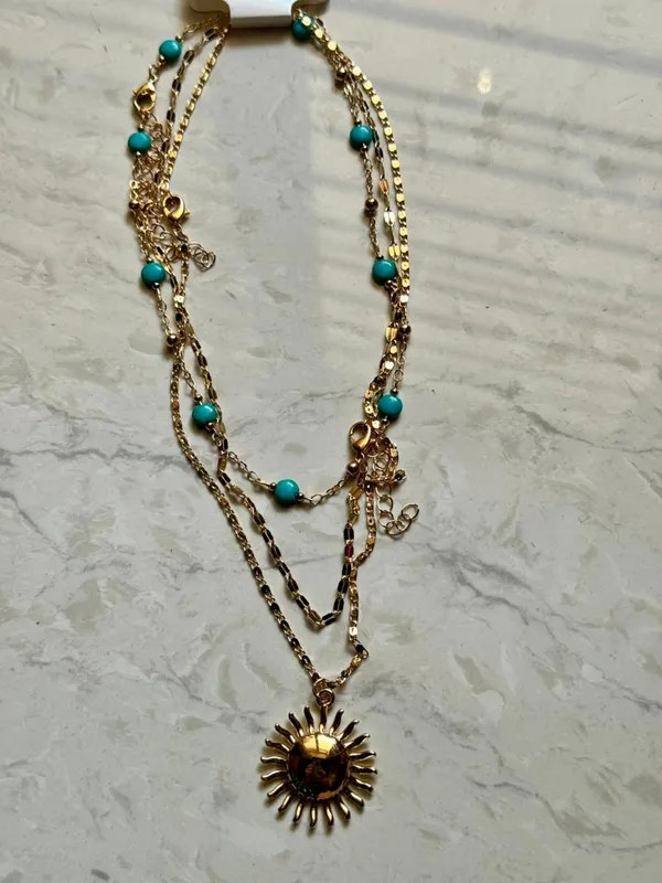 Turquoise_Sunlayer_Charms_Necklace