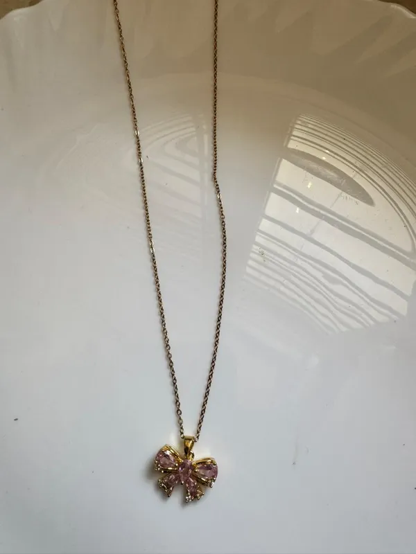 Chamki_Pink_Bow_Necklace