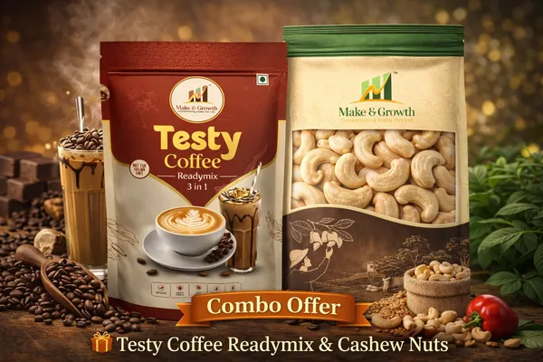 Make_And_Growth_Combo_3_-_Testy_Coffee_Readymix_3_In_1_Instant_Coffee_Powder_And_Make_&_Growth_Premium_Whole_Cashew_Nuts_-_100%_Natural_And_Crunchy