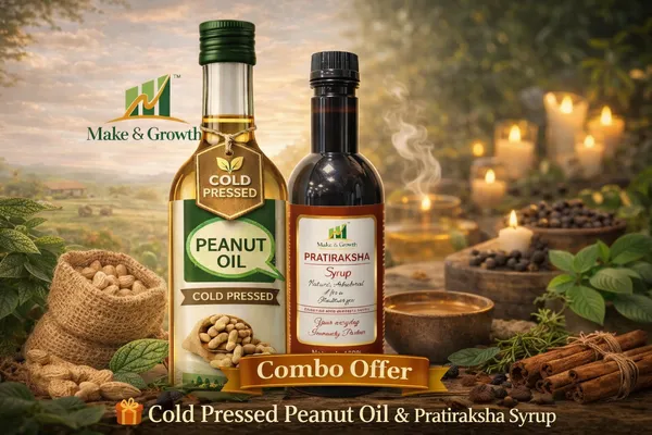 Make_And_Growth_Combo_1_-_Make_&_Growth_Cold_Pressed_Peanut_Oil_And_Pratiraksha_Syrup_-_Ayurvedic_Immunity_Booster_&_Wellness_Tonic_(500Ml)