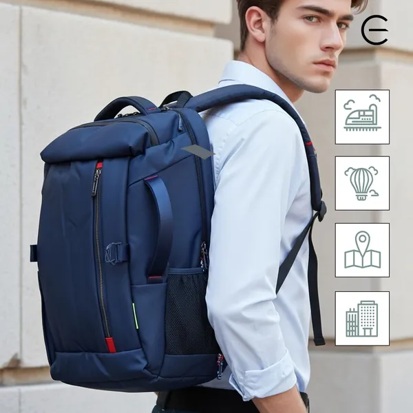 Navy_Blue_Matte_Travel_Bag_For_Men_And_Women
