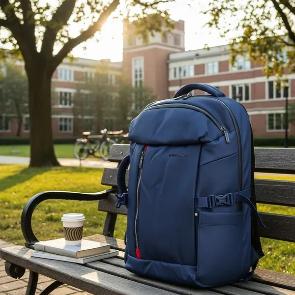 Navy_Blue_Matte_Travel_Bag_For_Men_And_Women