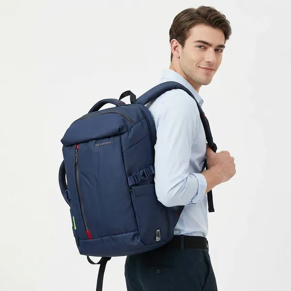 Navy_Blue_Matte_Travel_Bag_For_Men_And_Women