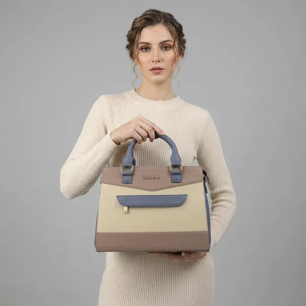 Beige_Pu_Tote_Handbag_For_Women