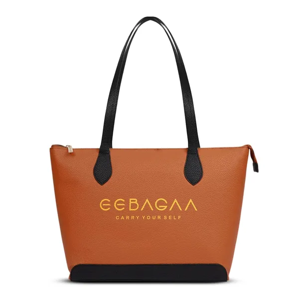 Brown_Pu_Tote_Handbag_For_Women