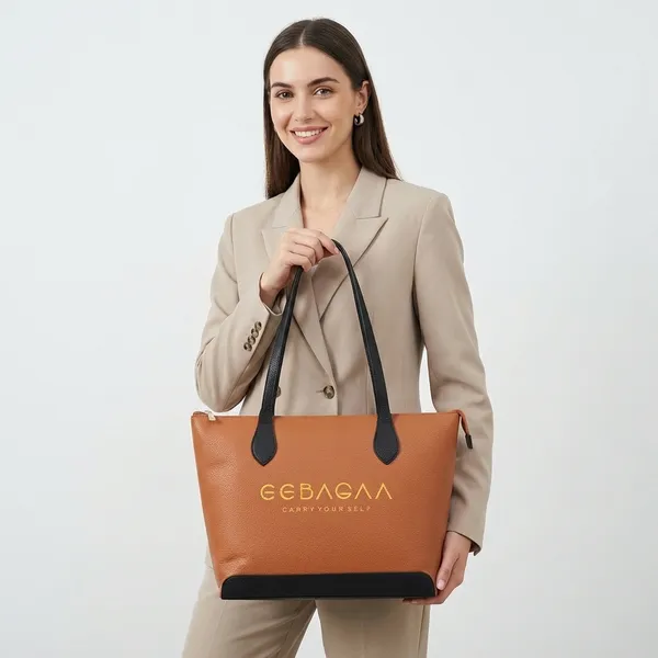 Brown_Pu_Tote_Handbag_For_Women