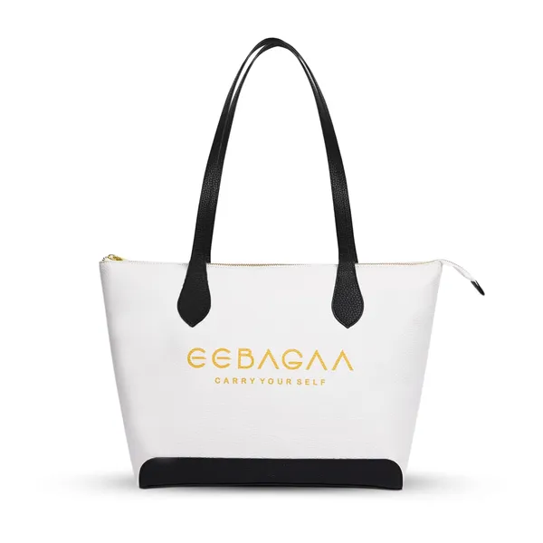 White_Pu_Tote_Handbag_For_Women